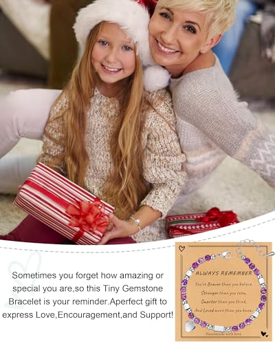 Image of 2026 Graduation Gifts for Girls, Her, Kids Natural Gemstone Bracelets for Girls Daughter Granddaughter Niece Sister Teenager Girl Birthday Gifts Idea