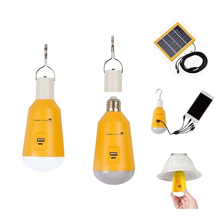 Planet To You Solar Lighting Kit with 2 LED Lamps and Solar Panel