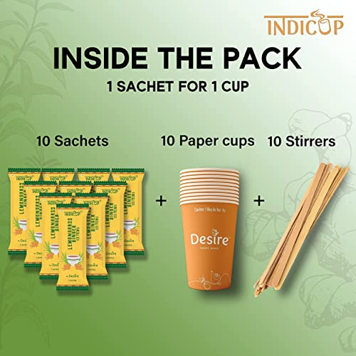 Té de limón y jengibre instantáneo, 10 saquitos miniatura 4