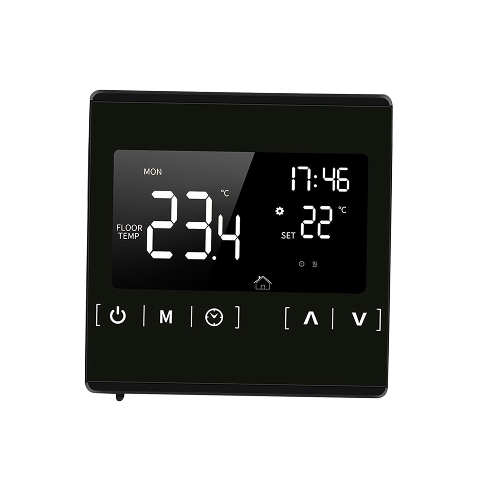 Inteligentny termostat, Inteligentny termostat z ekranem dotykowym LCD do domowego programowalnego elektrycznego ogrzewania podłogowego, termoregulator AC 85-250V temperatura(Grijs)