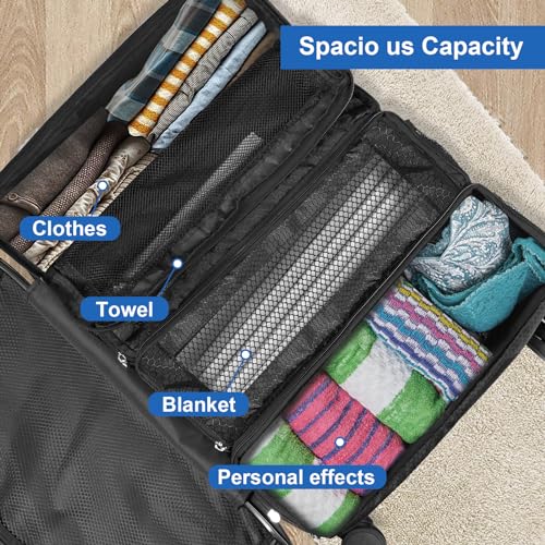 Olosar Suitcase Organizer, Travel Luggage Organizer Portable Hanging Travel Shelves Collapsible Hanging Packing Cubes for Carry on Suitcase, Black-M, M, Modern - Image 6