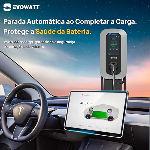 Evowatt Carregador, Quantum, carregador para carro elétricos domésticos de 7,4 kW, 32A, 220V~240V, A