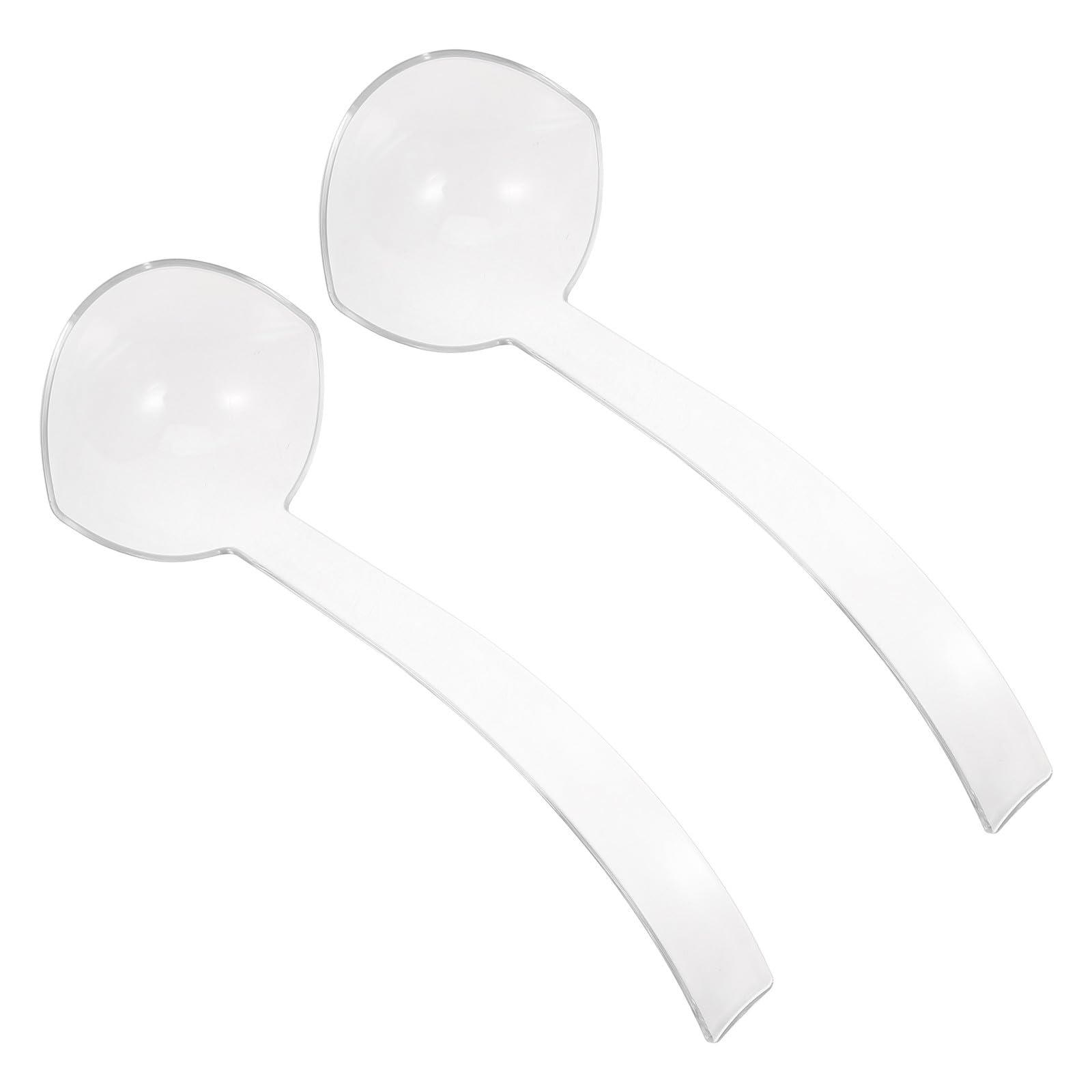 Operitacx 2pcs Punch Bowl Serving Ladle - Clear Soup Ladle - Long Handle Serving Tool for Stews Sauces Dressings Juices Cocktails Party Banquet Catering Events