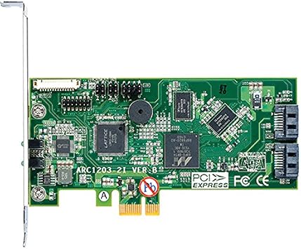 Areca 1203-2I 2-Port PCIe x1 to SATA RAID Adapter