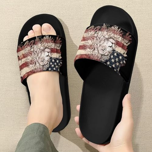 Image of Footwear for Mens Open Toe Athletic Sandals Anti-Slip Sole Slide Sandals Pillow House Flat Shoes Comfortable Slip On Slippers for Indoor & Outdoor