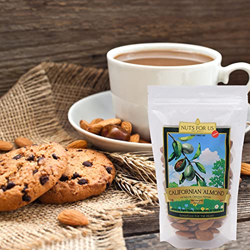 Image of Nuts For Us Premium California Almonds (250g) | Raw Whole, Protein-Rich Superfood | Antioxidant & Vitamin E Boost | Gluten-Free, Cholesterol-Free Healthy Snack | Premium Badam Giri