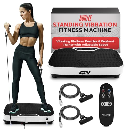 Hurtle Fitness Vibration Platform Machine - Home Gym Whole Body Shaker Exercise Machine Workout Trainer