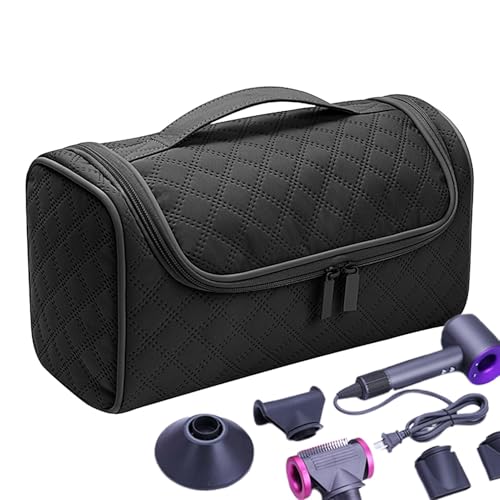 Bolsa De Viaje Para Secador De Pelo – Organizador De Herramientas Para El Cabello De Gran Capacidad Para Mujeres Con Gancho, Estuche De Transporte, Bolsa De Aseo, Organizador De Accesorios Para El Cab