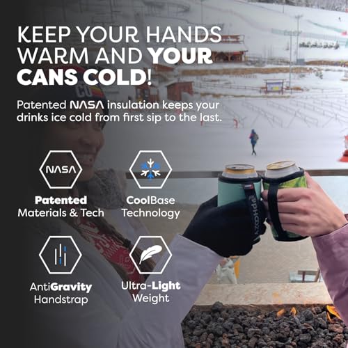 Image of PHOOZY Insulated Can Cooler for 12 oz Cans - Patented Drink Sleeve with NASA-Inspired Technology - Keeps Beer, Soda & Sparkling Water Cold Longer - Lightweight Outdoor Can Holder - Green
