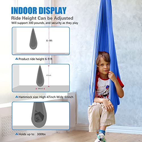 Balanço de terapia sensorial para crianças e adultos, rede sensorial para crianças em ambientes inte