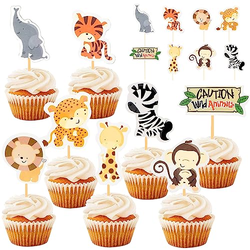 48 Stück Tier-Tortendeko – Cake Topper Für Kindergeburtstag, Kuchen & Cupcakes