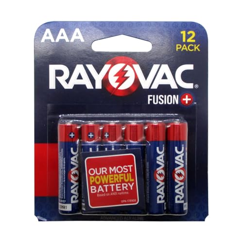 Rayovac Fusion AAA Batteries (12 Pack), Triple A Alkaline Batteries