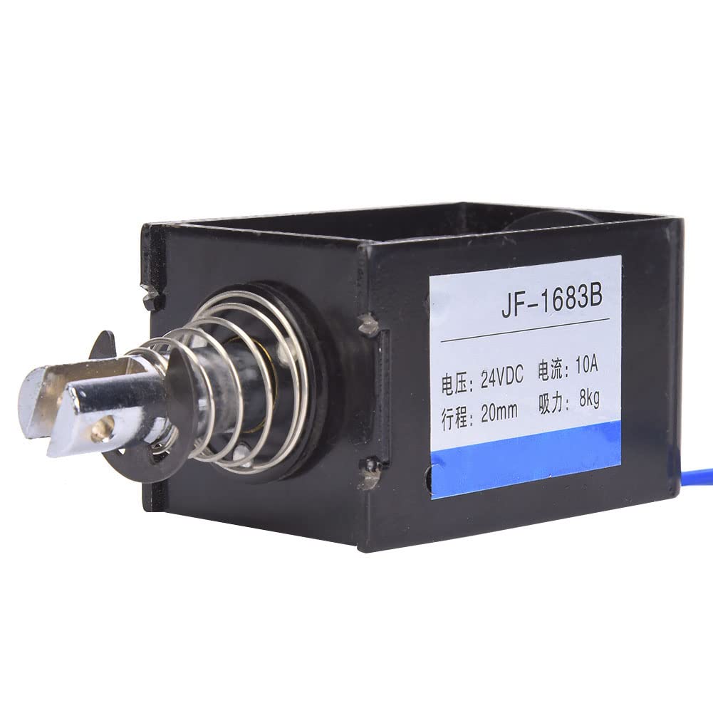 Fafeicy JF-1683B Push-Pull-Gleichstrom-Elektromagnet mit 20 Mm Hub, Kraft 78,4 N, Ideal für Verkaufsautomaten und Bürogeräte