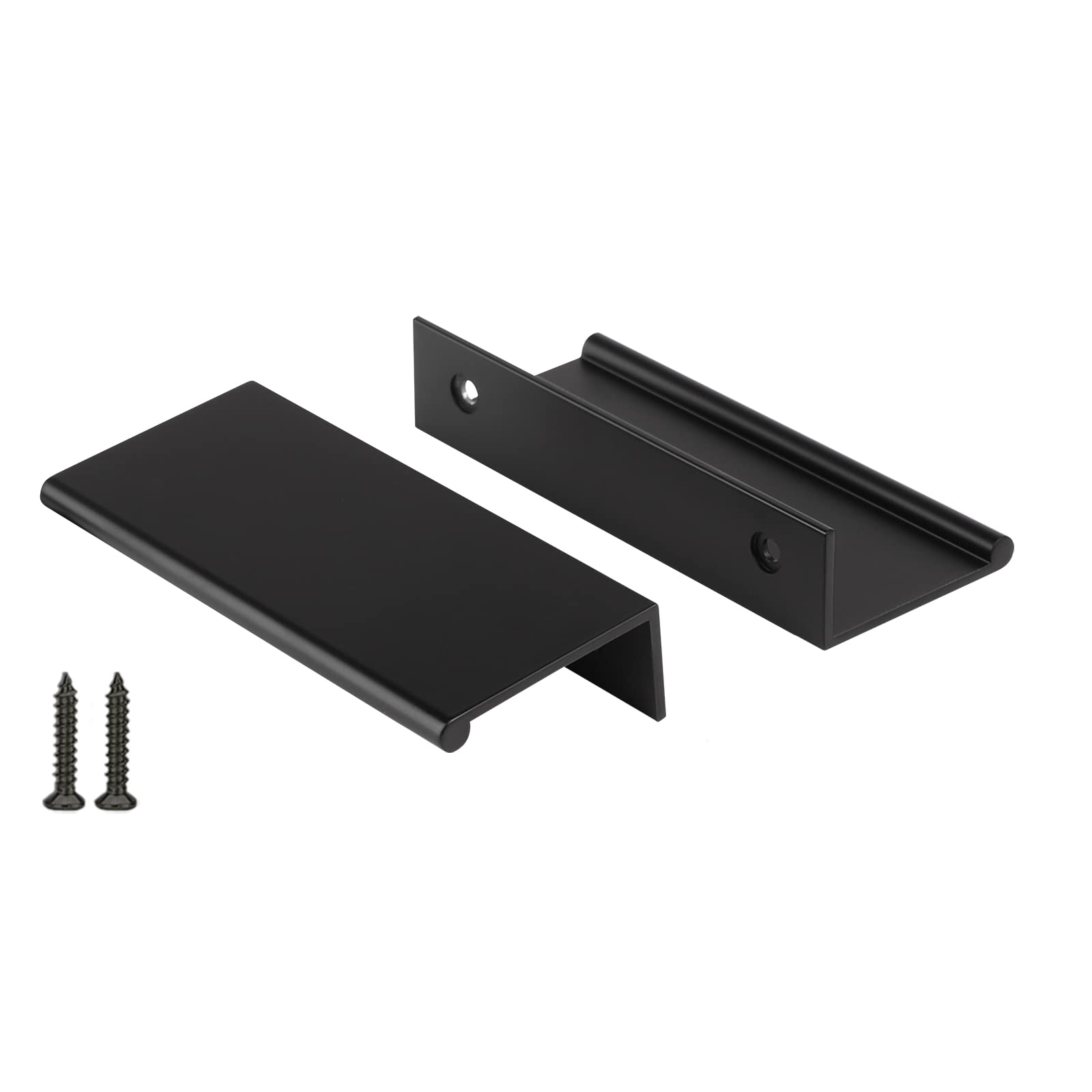Peaha 10 Pack Kitchen Cabinet Handles 2-1/2" Black Drawer Pulls Edge Pulls