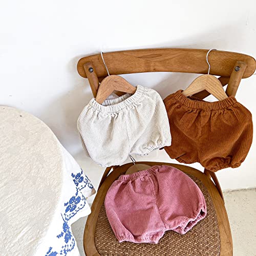 Newborn Baby Shorts Solid Color Velvet Shorts Bloomers Corduroy Bottoms with Rabbit Tail Baby Easter Clothes3
