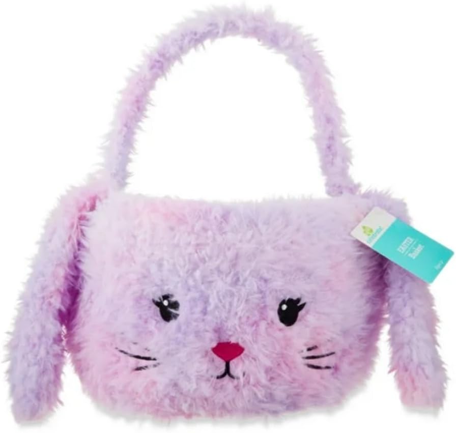 Easter Purple Plush Bunny Basket, by Way To Celebrate