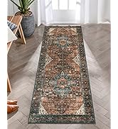 Moynesa Ultra-Thin Washable Runner Rug - 2x6 Non-Slip Non-Shedding Hallway Runner, Stain Resistan...