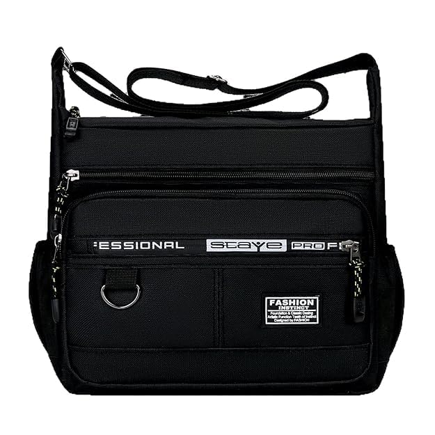 Dham exim Travel Casual Messenger Sholder Bag Waterproof Wear-resistant Backpack with Multilayer Pocket Men's Tote Bag Large Capacity Zipper Closure-image-48