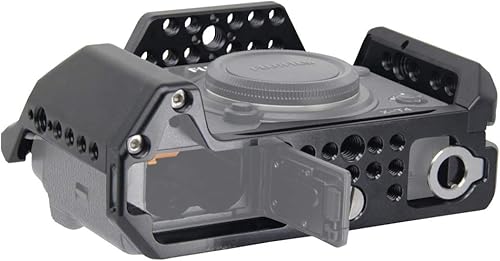 Miniatura 5 de Easy Hood Jaula de cámara para cámara digital sin espejo Fujifilm X-T4, Fuji XT4, Vlogging, grabación de video, cinematografía, estabilizador con