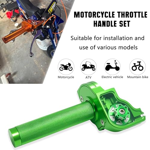 Image of Motorcycle Throttle Assembly,7 /8 inch Quick Twist Throttle Grips with Throttle Cable Aluminum Alloy Universal for CRF KLX SSR TTR 110 125 150 250cc Dirt Pit Bike ATV Mini Bike