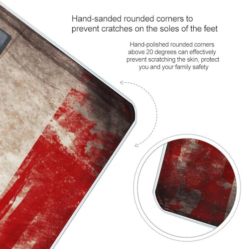 Báscula digital Retro Canadá para baño con pantalla LCD miniatura 4