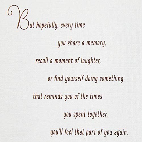 Hallmark Sympathy Card (Stitched Feather) #TOP2