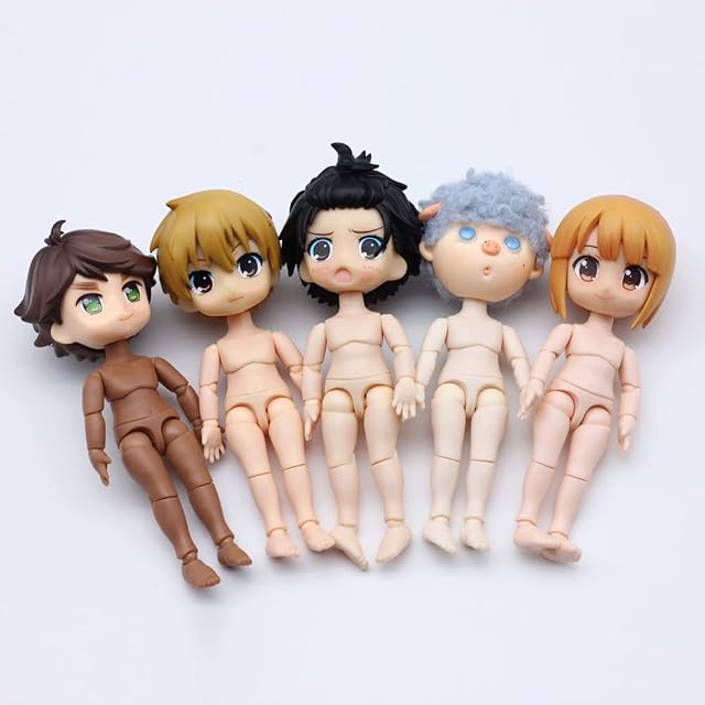 Foto 3 de 4 de niannyyhouse DOD - Figuras de acción de muñeca de 10 cm, adecuadas para cabeza de muñecas BJD de 1/12 (blanco…