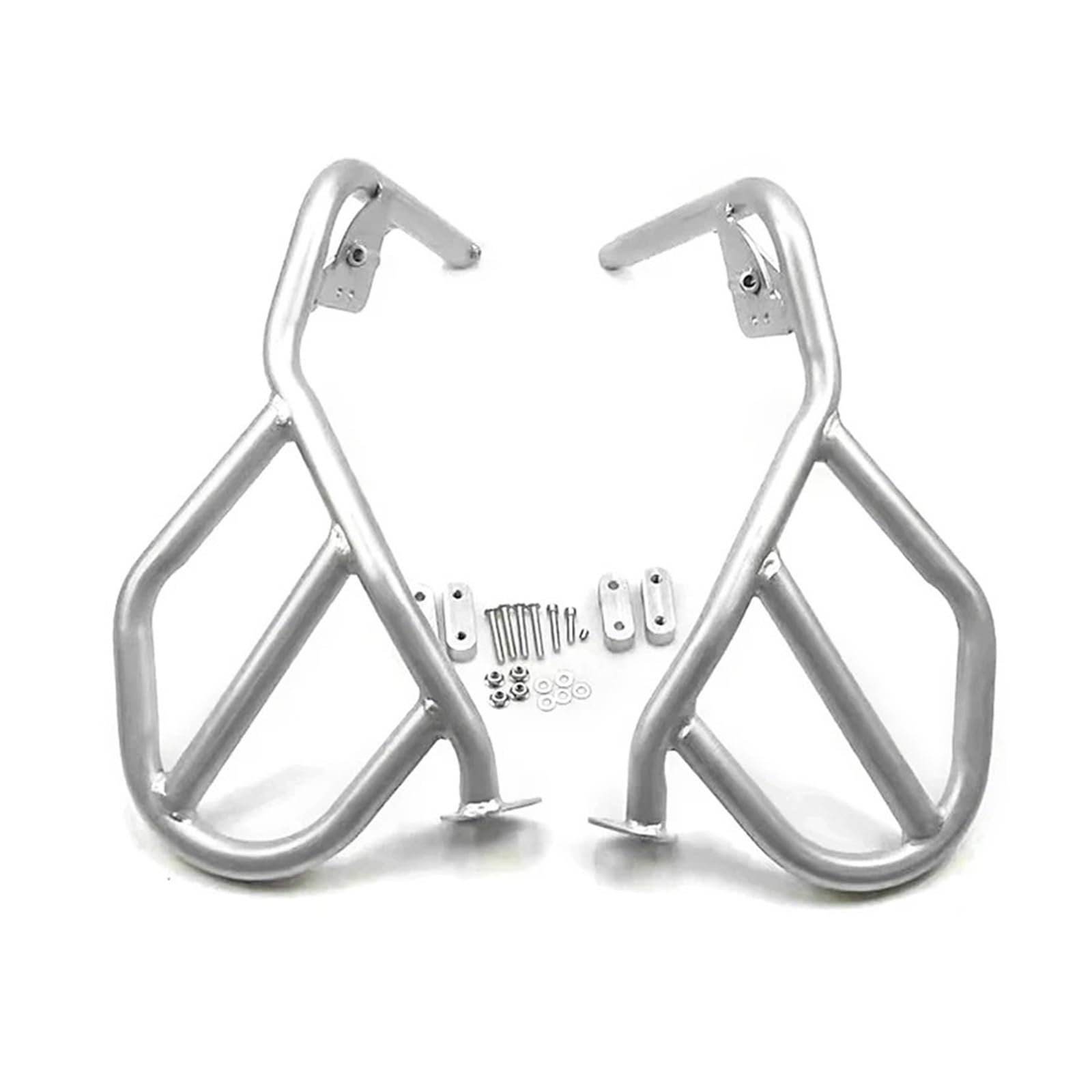 Paramotore Paraurti Per BMW R 1200 GS Per R1200GS 2008-2012 Protezione Motore Superiore Inferiore Moto Barra Paraurti Gabbia Anti Acrobazie(Silver-Upper Only)