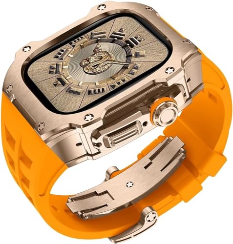 Bracelet caoutchouc Apple Watch Ultra 49 mm avec boîtier métal anti-choc