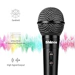 Shinco Handheld Mic, Cardioid Vocal Dynamic Microphone with 13ft Cable and ON/Off Switch, Plug-in Microphone for Karaoke Singing Machine, AMP, and Speaker - Image 2