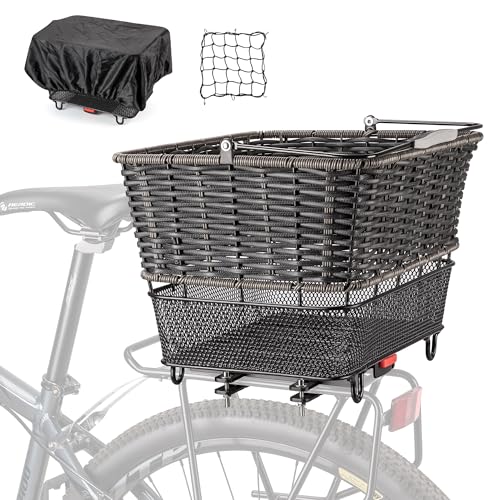 Panier arrière de vélo grand volume avec filet de sécurité