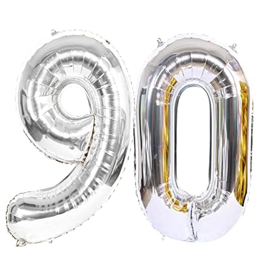 2 globos de 100 cm con número 90, plata 90, cumpleaños XXL, globos gigantes de 100 cm, globos de plata con número 90, globos de helio con número 90, globos para fiesta de cumpleaños