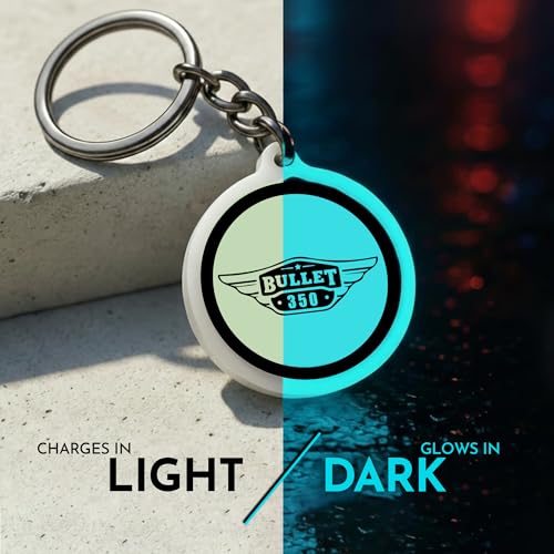 Image of Mi Glow Store Glow in Dark Keychain for Bike Men | Gift for Man | Bike Accessories | Charges in Light Glows in Dark | Key chain for Bike