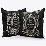 （RB） Dark Memento Mori The Undead Gothic Macabre Art Reversible Throw Pillow Cover Case, Gifts Wif