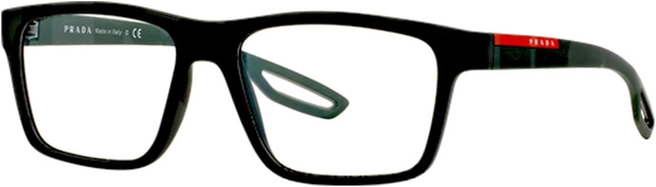 Prada Sport Rx Eyeglasses Frames Vps 07F Uaq-1o1 53x16 Dark Green Rubber Italy