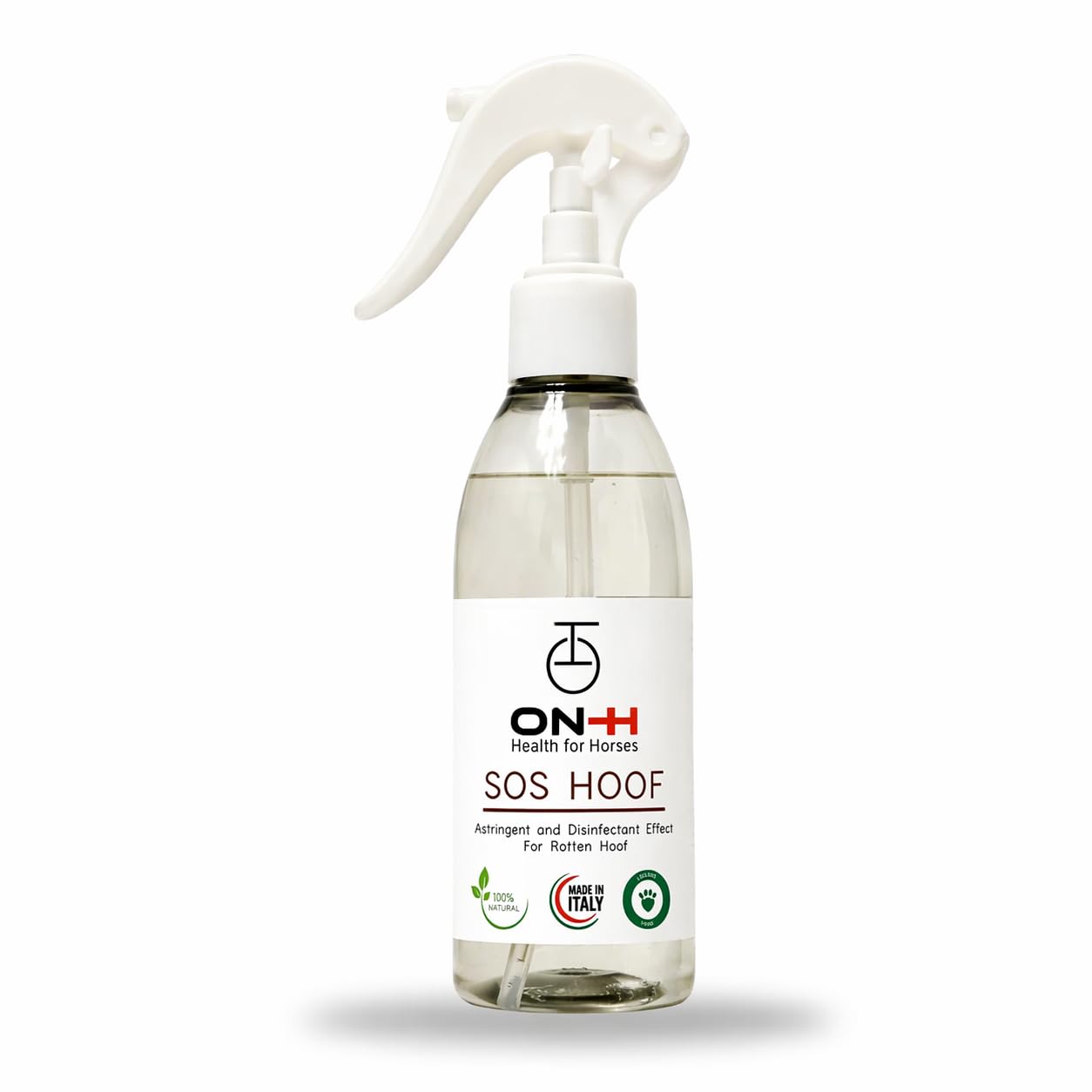 ON-H SOS Hoof Soluzione per Zoccoli Cavalli 200 ml | Igienizzante per Zoccoli Cavallo | Aiuta a Contrastare Marcimento e Impurità | Protezione Suola e Muraglia | Ideale per uso quotidiano in Scuderia