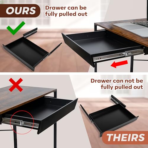 Image of Large 23.6 Inch Under Desk Drawer Slide Out, Pencil Drawer, Undermount Desk Drawer, Under Counter Drawers, Attachable Desk Drawer, Drawer For Under Desk, Undermount Drawer, Under Desk Pull Out Drawer