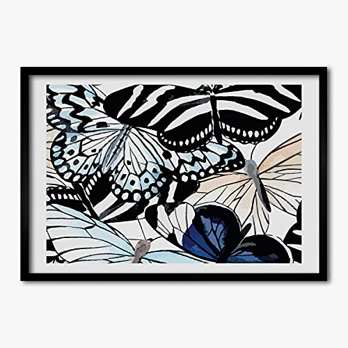 Décoration murale salon cadre en bois 70x50 cm pour illuminer un mur sombre