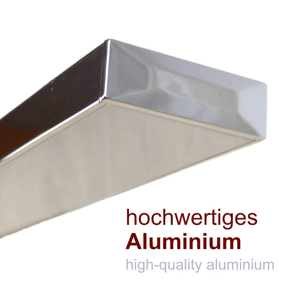 Lampe LED pour salle de bain 600 mm luminaire de miroir éclairage 230 V aluminium, température de couleur : blanc chaud