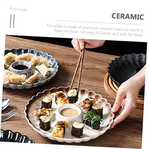 Plato de cerámica cuadrado para sushi y dumplings miniatura 3
