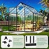 AMERLIFE 6x20 Ft Polycarbonate Greenhouse for Outdoors, Walk-in Design with Aluminum Frame, 2 Windows and Swing Door, Heavy-Duty Greenhouse Construction for Garden, Black #4