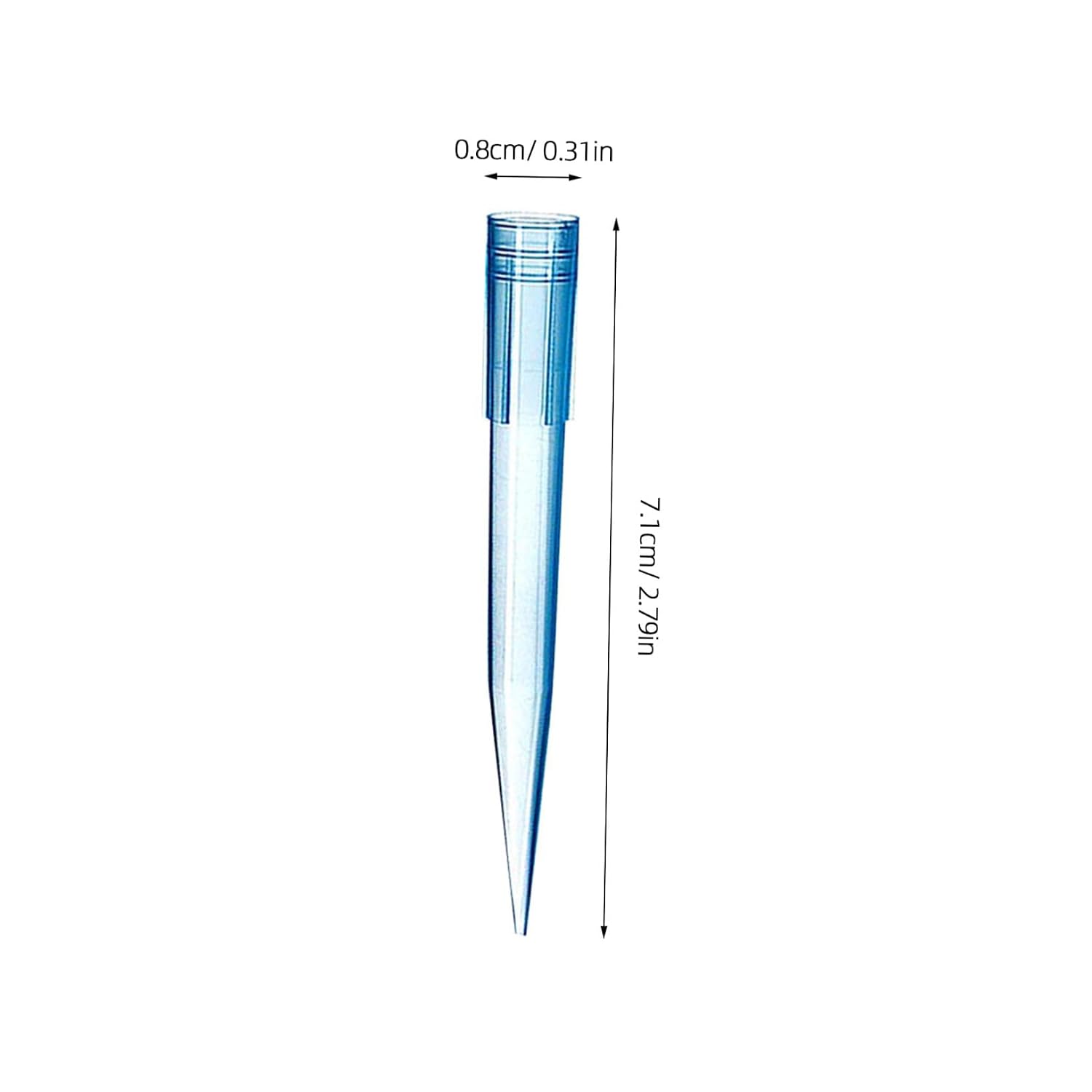 500pcs Blue 1000μl Liquid Pipette Tips Disposable Plastic Pipettor Tips Laboratory Transfer Pipettes for Scientific Experiments
