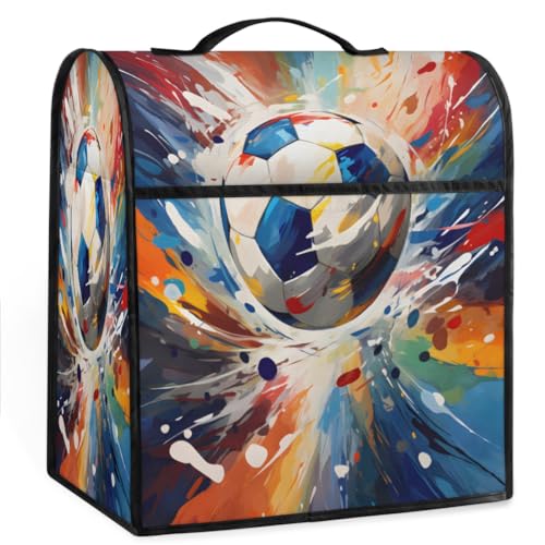 Coffee Maker Cover Football Graffiti Kitchen Appliance Covers Small Appliance Covers Blender Cover Juicer Cover Dust Covers for Kitchen Appliances with Top Handle and Pockets,Washable,C496