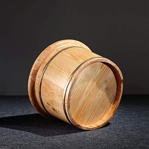 Barril de madera para baño de pies 26cm con tapa miniatura 3