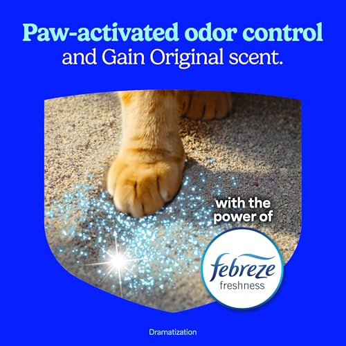 Image of Fresh Step Odor Shield Multi Cat Clumping Cat Litter With Febreze Freshness in Gain Scent, Low Dust, Odor Control with Ammonia Block Tech, Compatible in Automatic Litter Boxes, 14 lb.