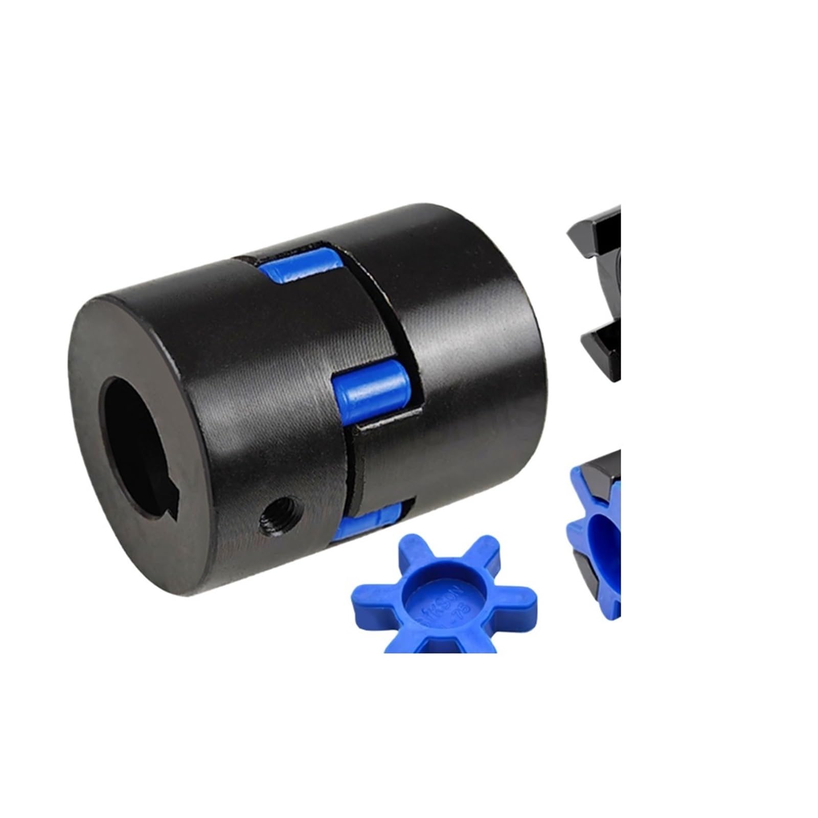 1 set OD 64,5 Bore15-35mm L100 Giunto a tre griffe tipo L Plum Blossom Pompa 'acqua Servomotore Giunto elastico Albero di trasmissione(Hole28 Keyway8mm)