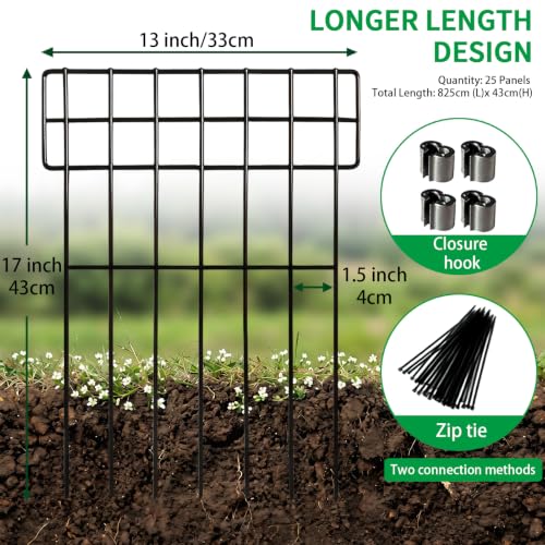 Thealyn 25 Pack Barrière Animaux de Jardin en Métal Décorative – vue 2