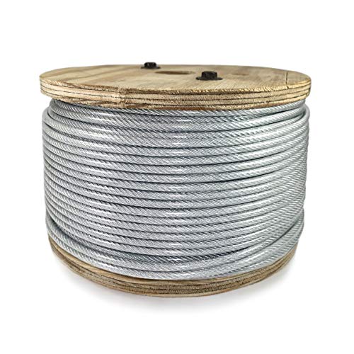 Vinyl Coated Aircraft Cable, 300-Feet-by-1/8-Inch Thru 3/16-Inch 7X7