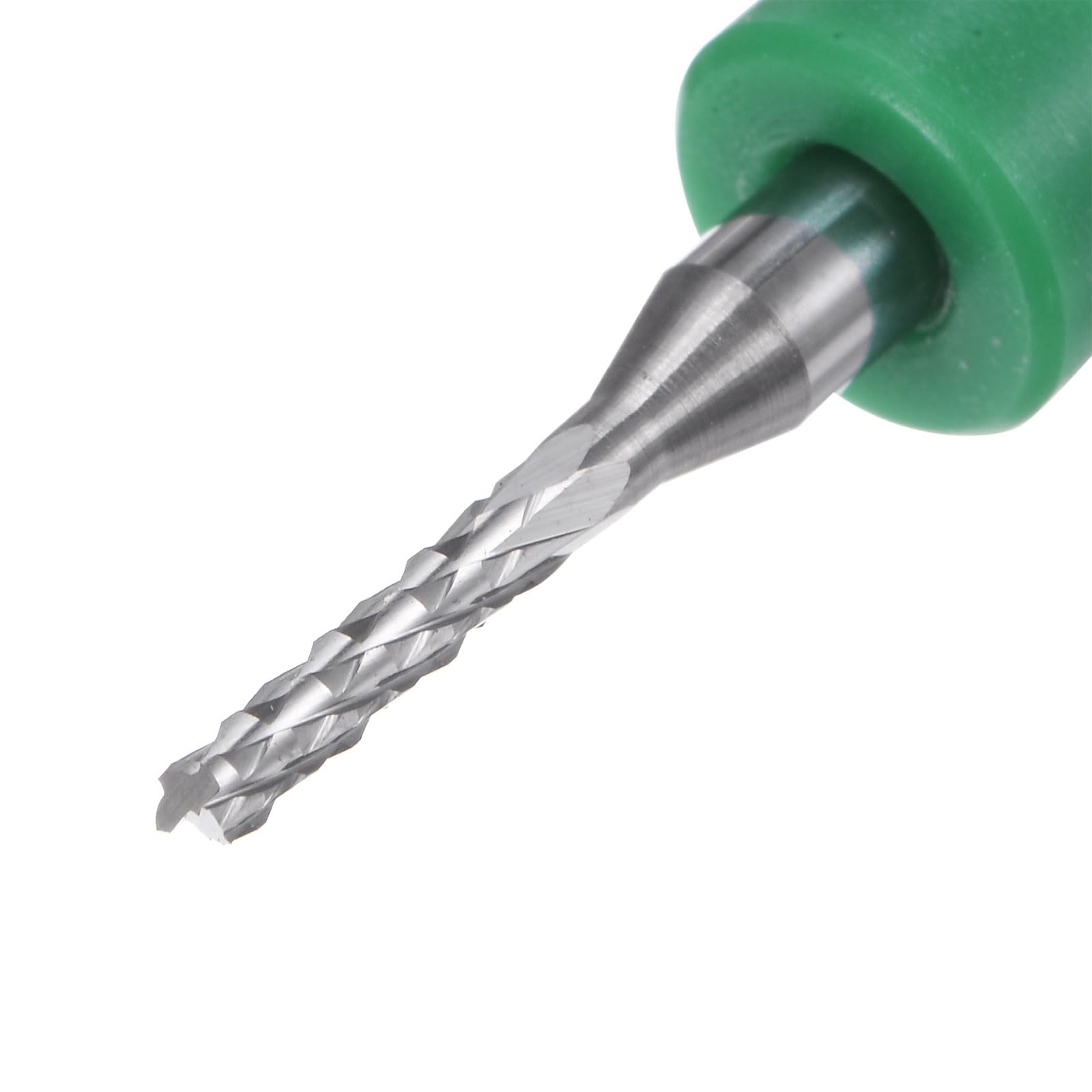 QUARKZMAN 10Pcs Embouts de Fraise 1,6 mm en Carbure de Tungstène pour Fraiseuse CNC, Outils de Gravure pour Circuit Imprimé, Machine de Fraisage du Bois, Tige Droite de 1/8 Pouce