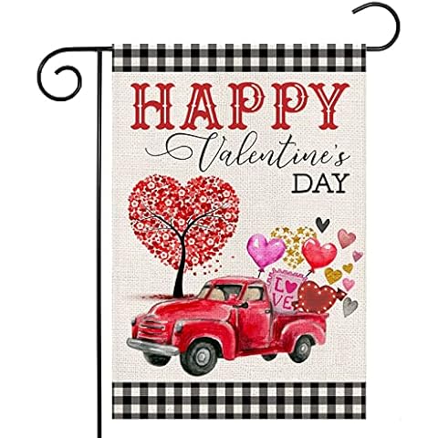 EKOREST Valentines Day garden flag for outside 22-Vale-4 Cover